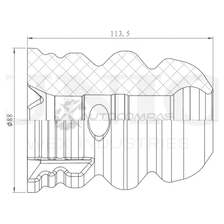 Отбойник заднего амортизатора UNIO CC2 XCG DUC-40026 1441316034