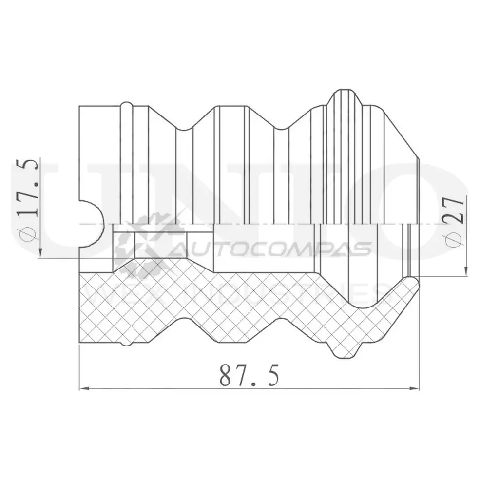 Отбойник переднего амортизатора UNIO DUC-40019 1441316058 EWS9 FHU