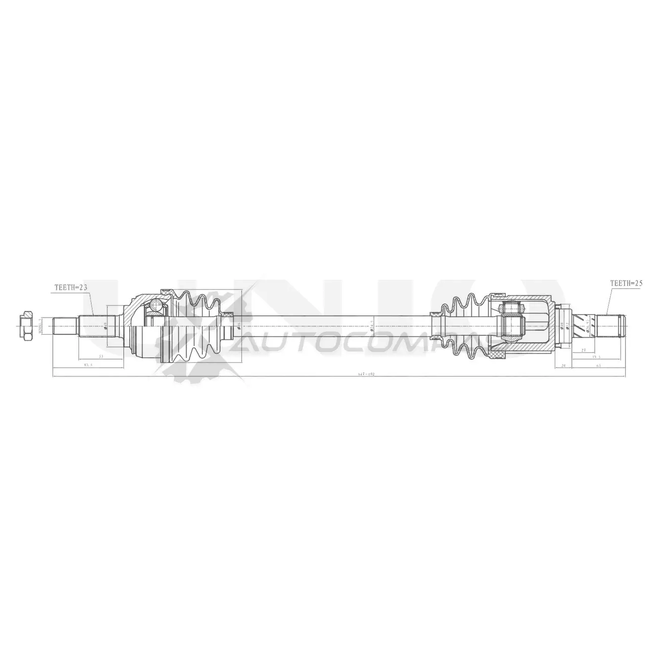 Привод в сборе передний левый UNIO 1441316237 CBH N1GB CVJ-10027
