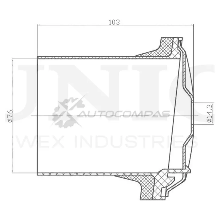 Пыльник переднего амортизатора UNIO BWZ TWEB 1441316384 DUC-10012