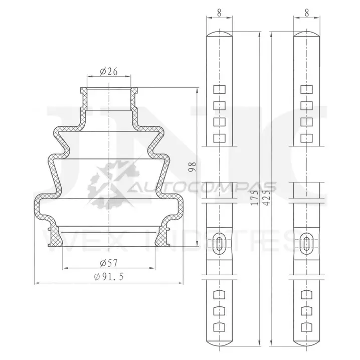 Пыльник ШРУСа (к-т) UNIO DUC-30129K YW UN1 1441316483
