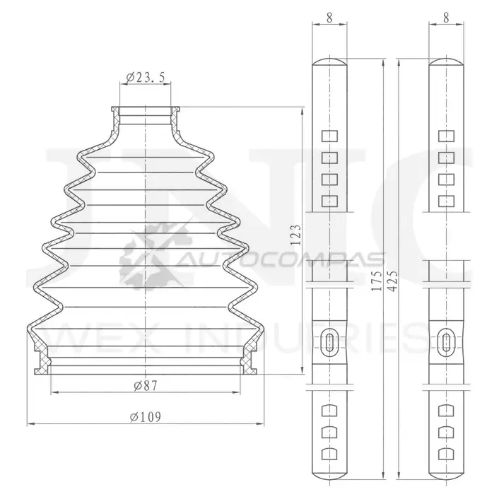 Пыльник ШРУСа (к-т) UNIO E1LE06 1 DUC-30080K 1441316489
