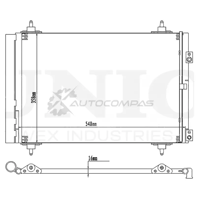 Радиатор кондиционера UNIO RAD-30009 Y ULBDGO 1441316596