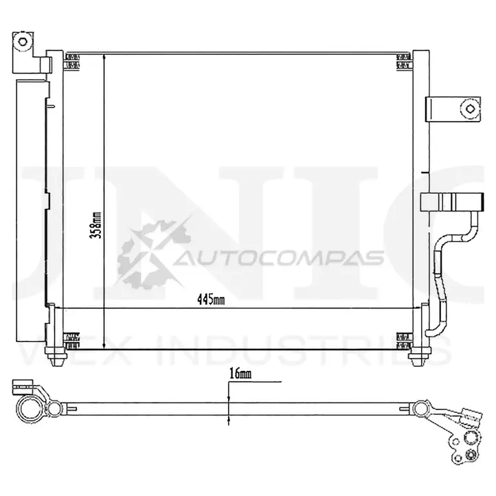 Радиатор кондиционера UNIO RAD-30006 B AGKL2 1441316601