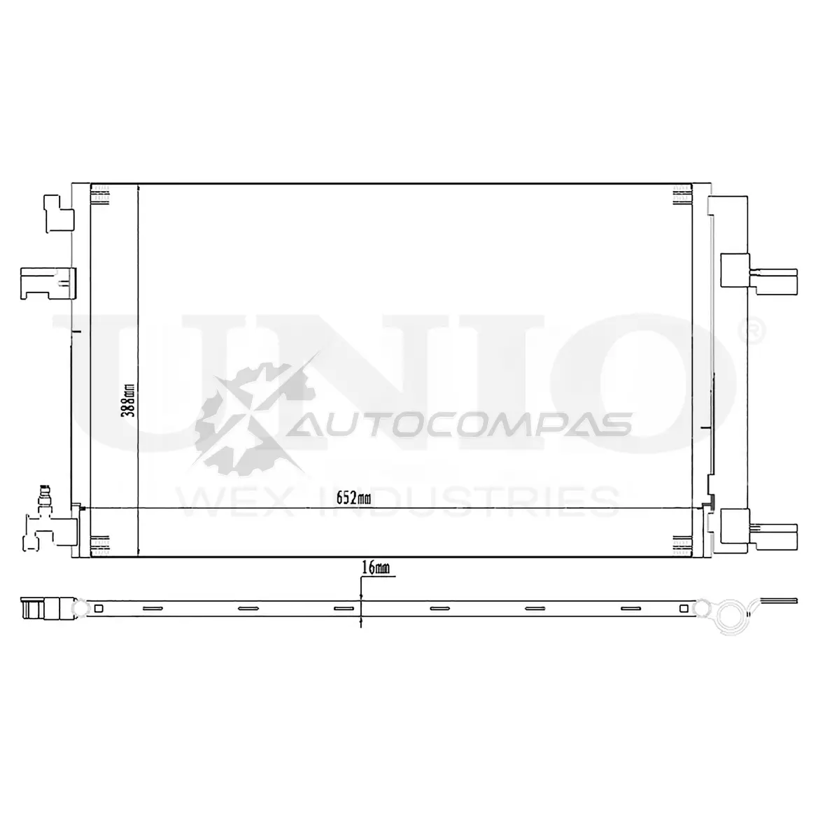 Радиатор кондиционера UNIO RAD-30033 Q5 FVB 1441316609