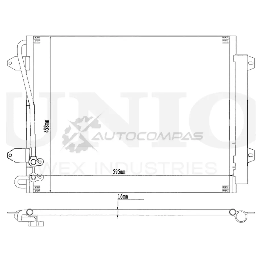 Радиатор кондиционера UNIO 1441316623 KN86K 0 RAD-30052