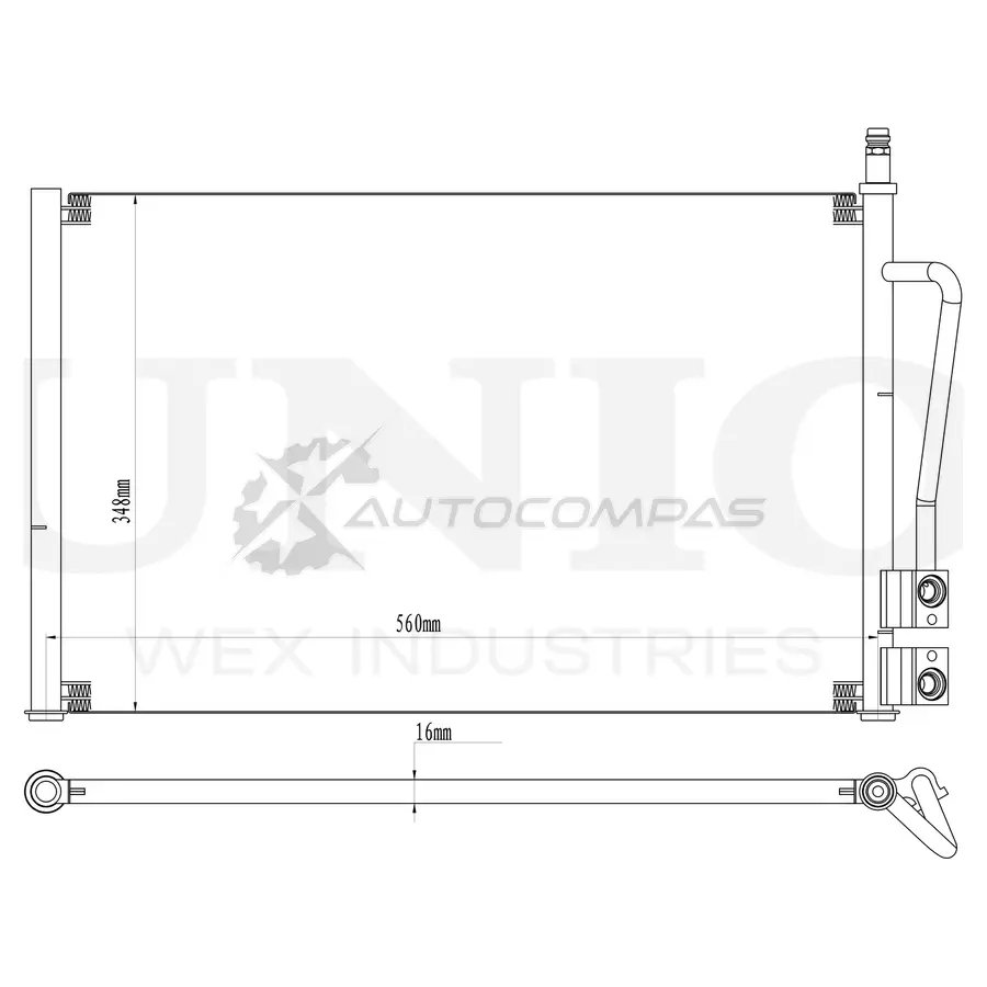 Радиатор кондиционера UNIO 4 WZE7 RAD-30003 1441316626