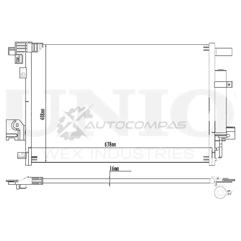 Радиатор кондиционера UNIO 2LO5 X RAD-30012 1441316633