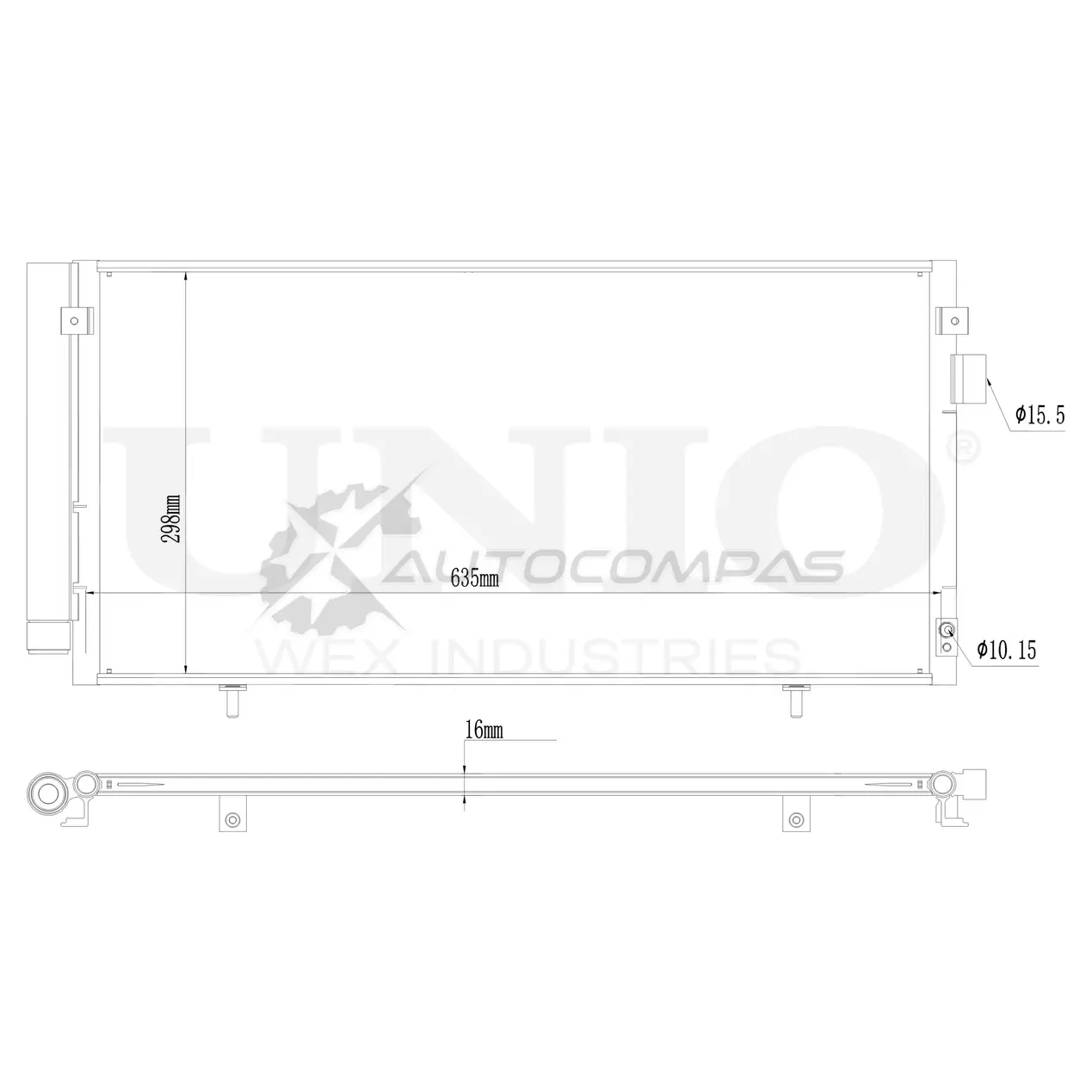Радиатор кондиционера UNIO DOCIY I RAD-30028 1441316639