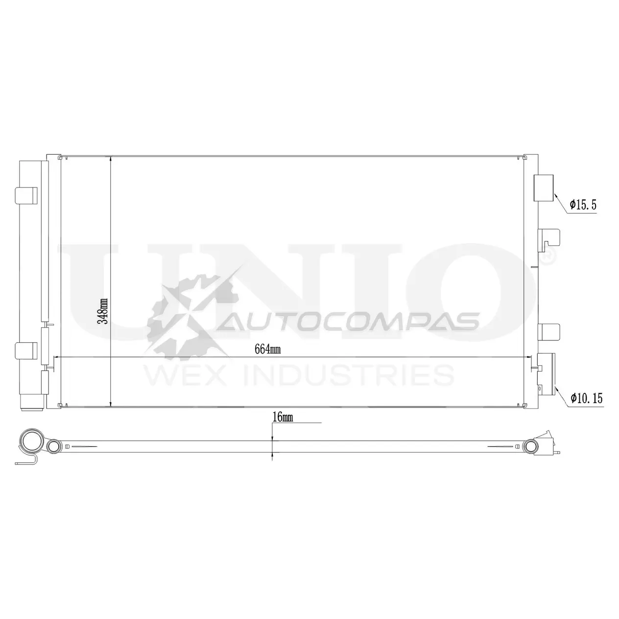 Радиатор кондиционера UNIO GIS 90WB RAD-30029 1441316640