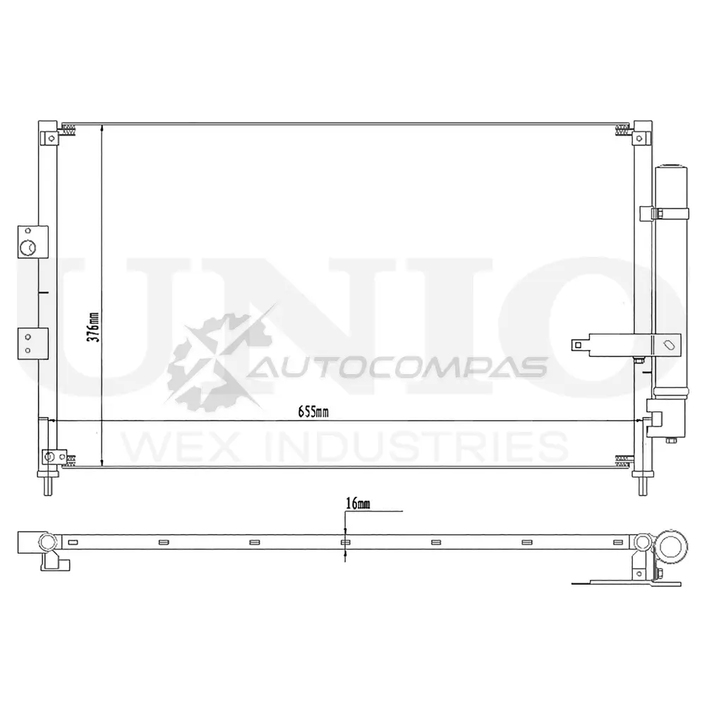Радиатор кондиционера UNIO RAD-30042 1441316642 JE1BEL M