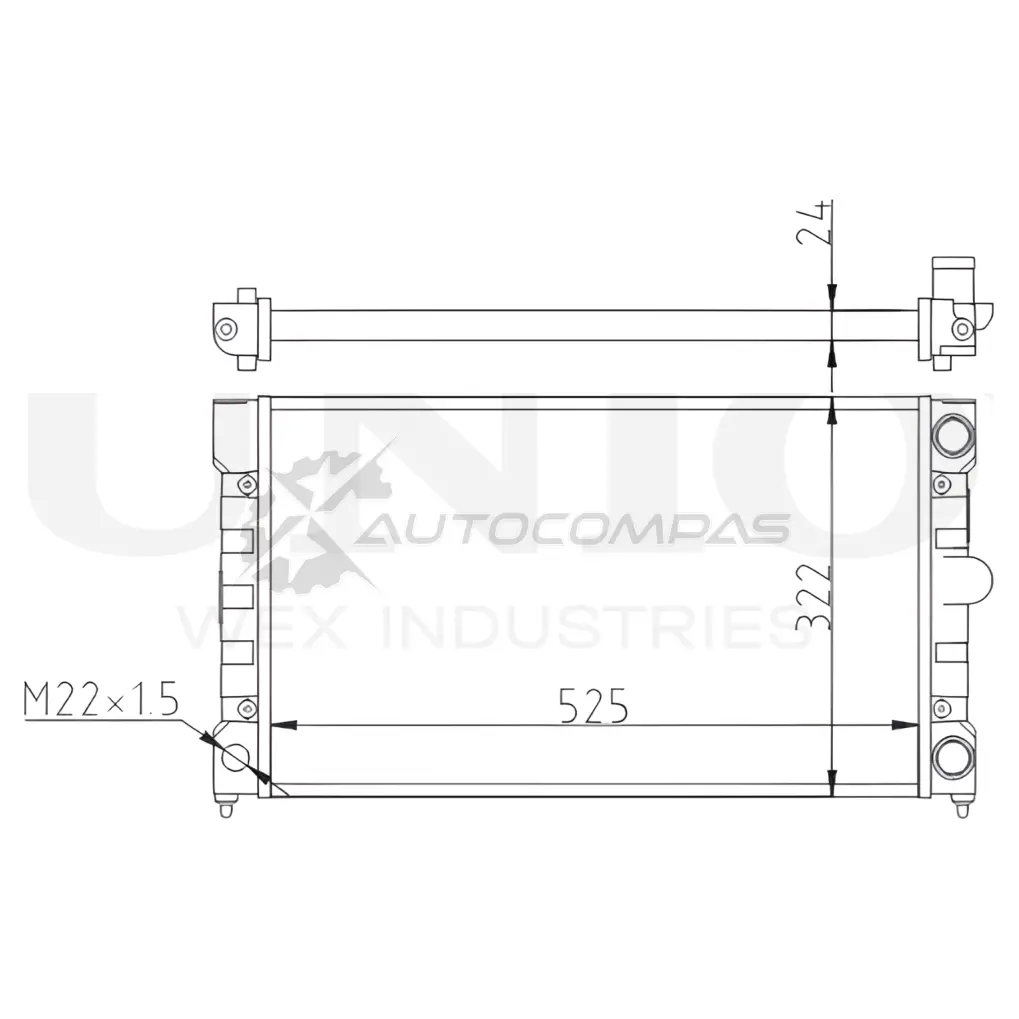 Радиатор охлаждения двигателя UNIO 1441316721 133K GUK RAD-10068