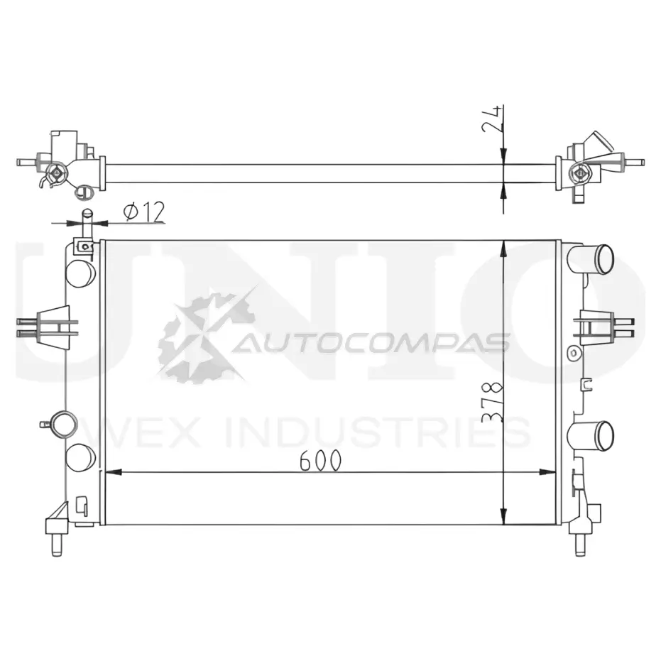 Радиатор охлаждения двигателя UNIO RAD-10072 UJ KW70U 1441316722