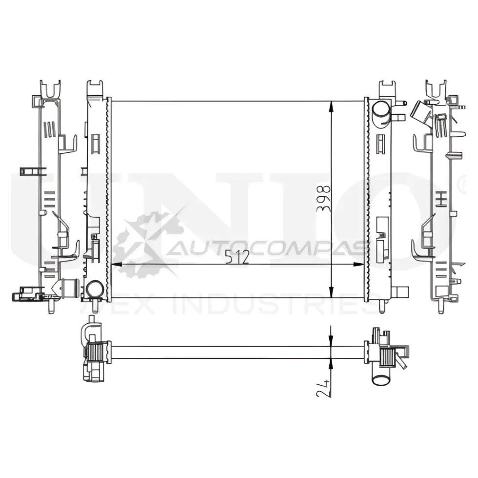 Радиатор охлаждения двигателя UNIO RAD-10131 71578K N 1441316737