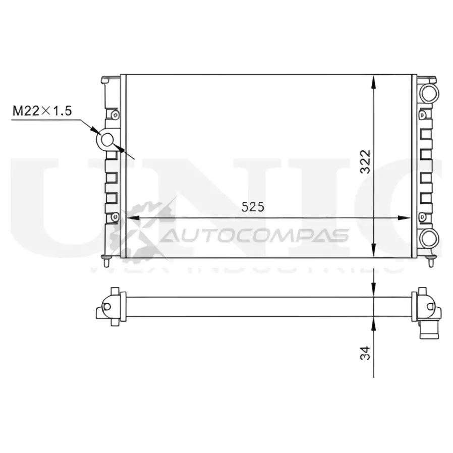 Радиатор охлаждения двигателя UNIO RAD-10105 1441316747 0 AR0W