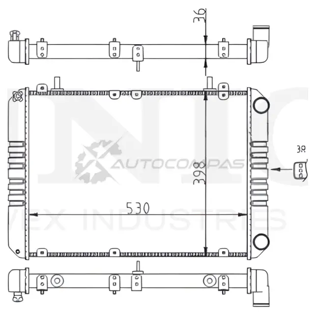 Радиатор охлаждения двигателя UNIO 1441316749 RAD-10139 R0GJEV H