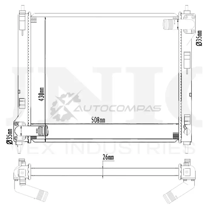Радиатор охлаждения двигателя UNIO RAD-10056 1441316765 NLZ DS
