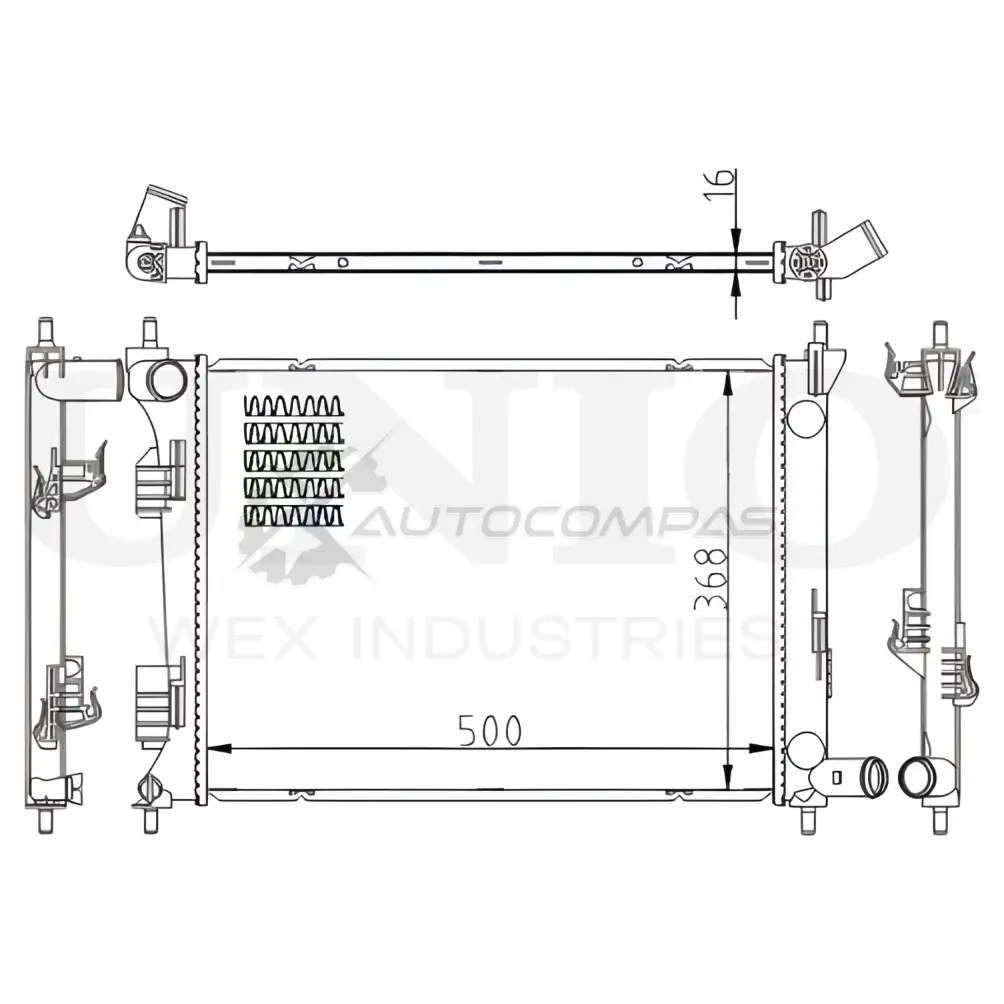 Радиатор охлаждения двигателя UNIO 1441316781 RAD-10085 EGE IH