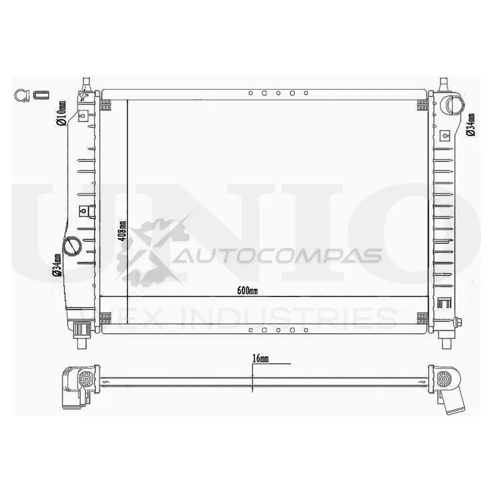 Радиатор охлаждения двигателя UNIO 8JLDP VE RAD-10009 1441316788