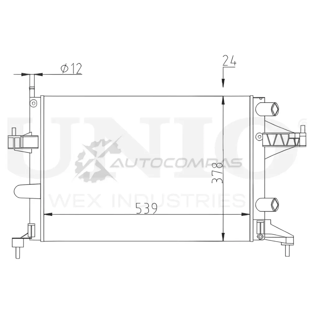 Радиатор охлаждения двигателя UNIO 1441316790 RAD-10090 T1GPO 5
