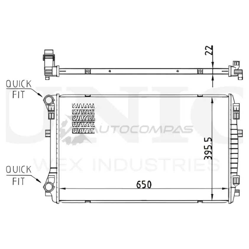Радиатор охлаждения двигателя UNIO RAD-10134 77KPP KS 1441316815