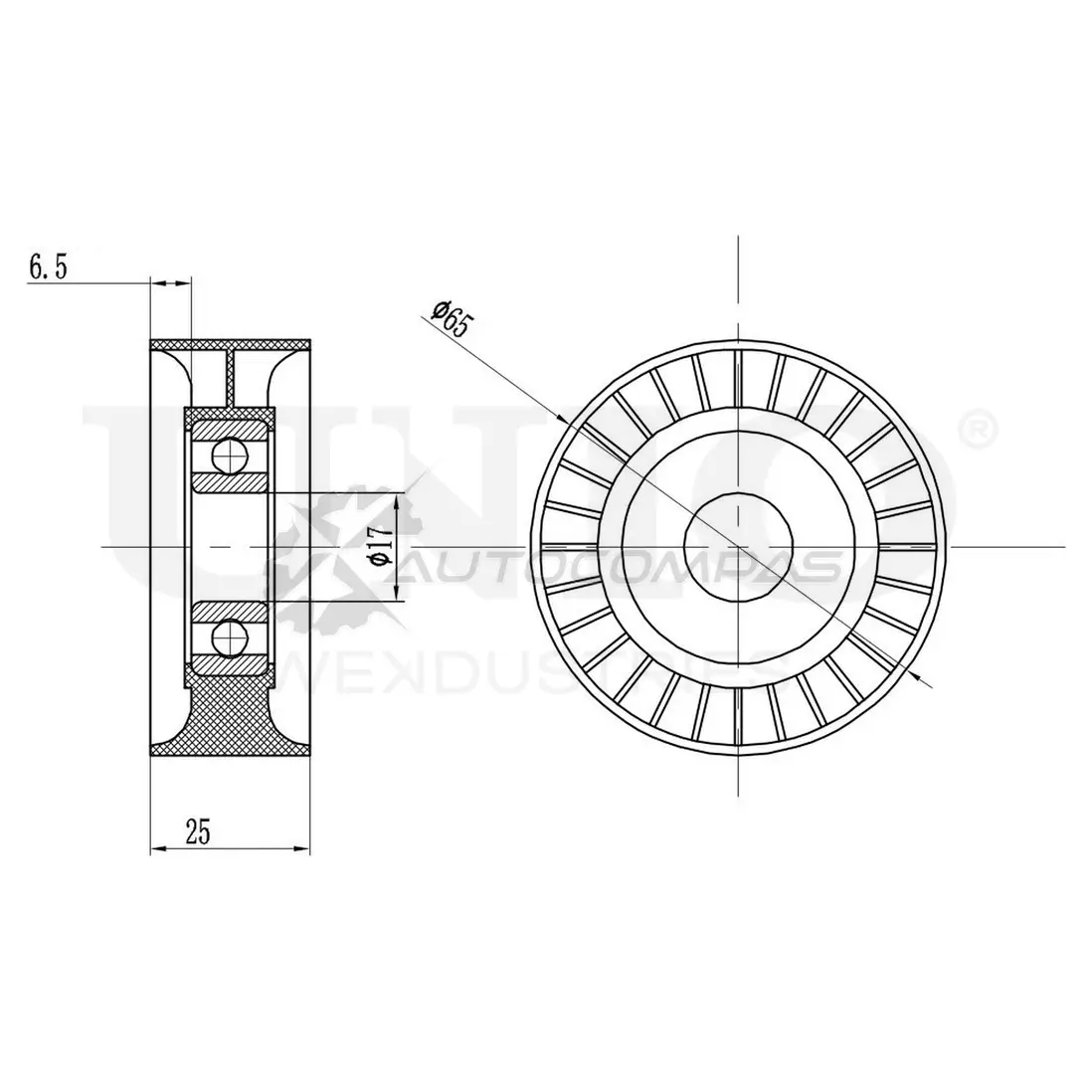 Ролик натяжной приводного ремня UNIO 6 6HDS2O TNS-10068 1441317282