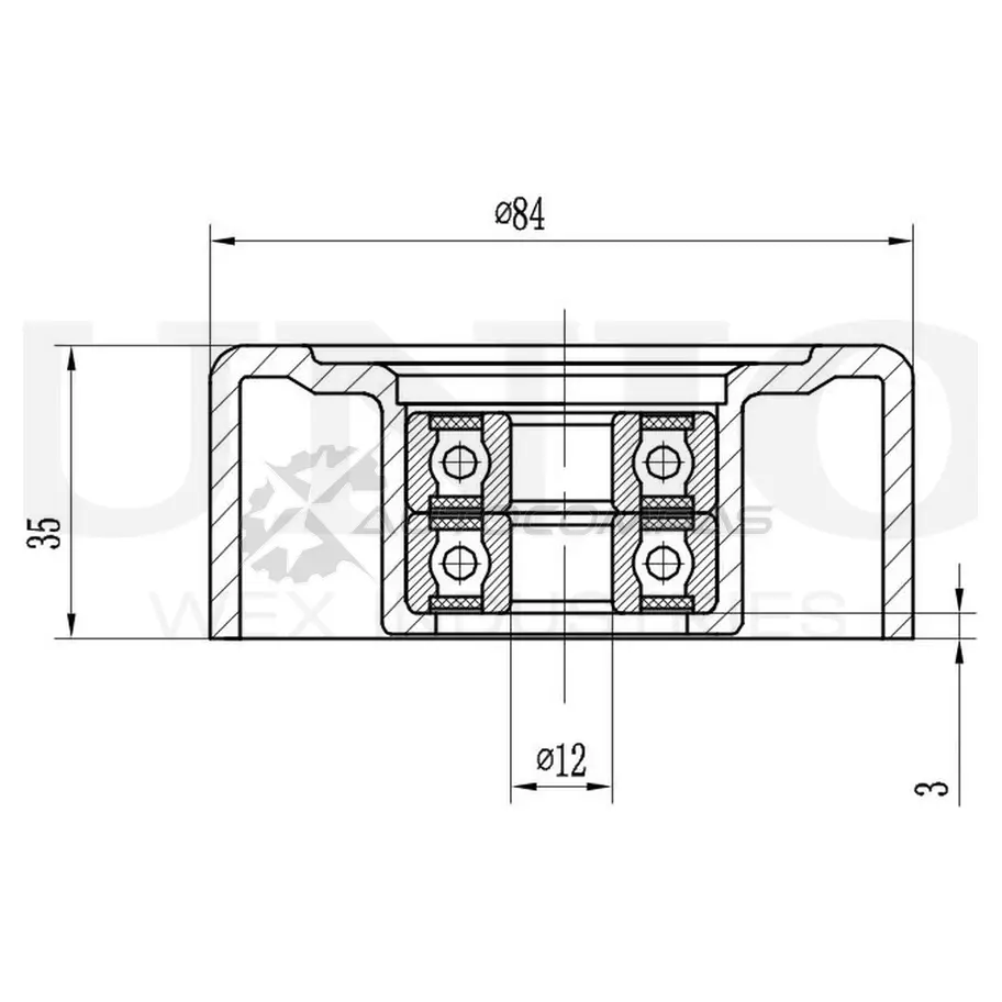 Ролик натяжной приводного ремня UNIO 1441317288 C BMZO TNS-10286