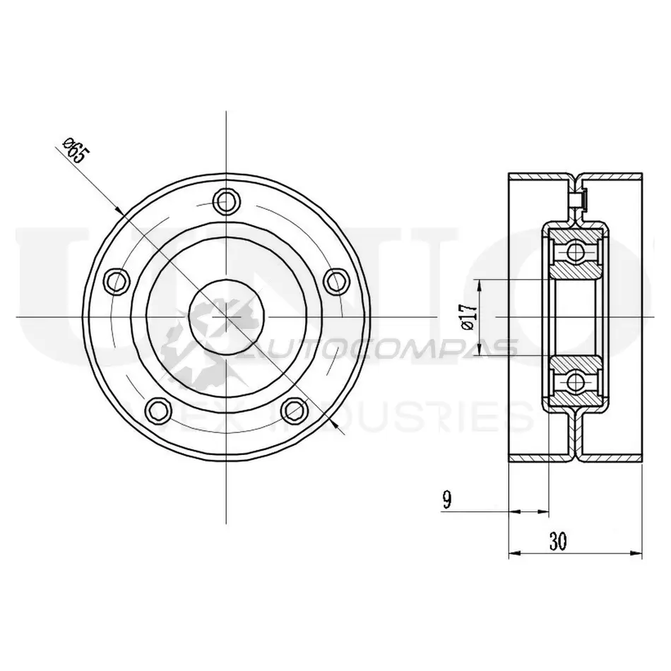 Ролик натяжной приводного ремня UNIO RNL XI1W TNS-10164 1441317314
