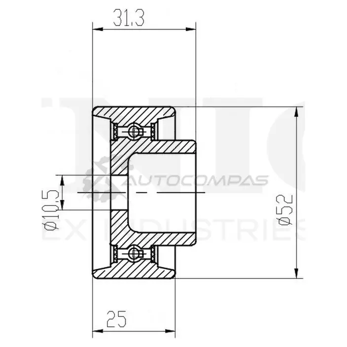 Ролик обводной ремня ГРМ UNIO TNS-10147 L 03HEIX 1441317444
