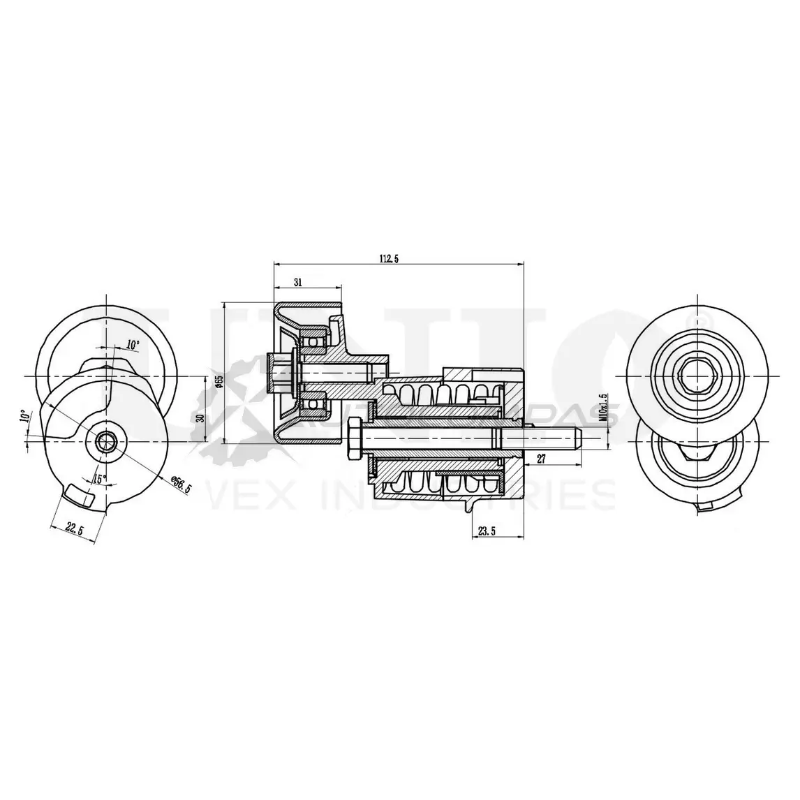 Ролик с натяжителем приводного ремня UNIO TNS-10265 1441317480 GW8 BW1V