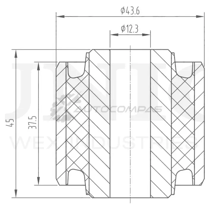 Сайлентблок внешний переднего нижнего рычага UNIO RMP-20228 CC 49NX 1441317727