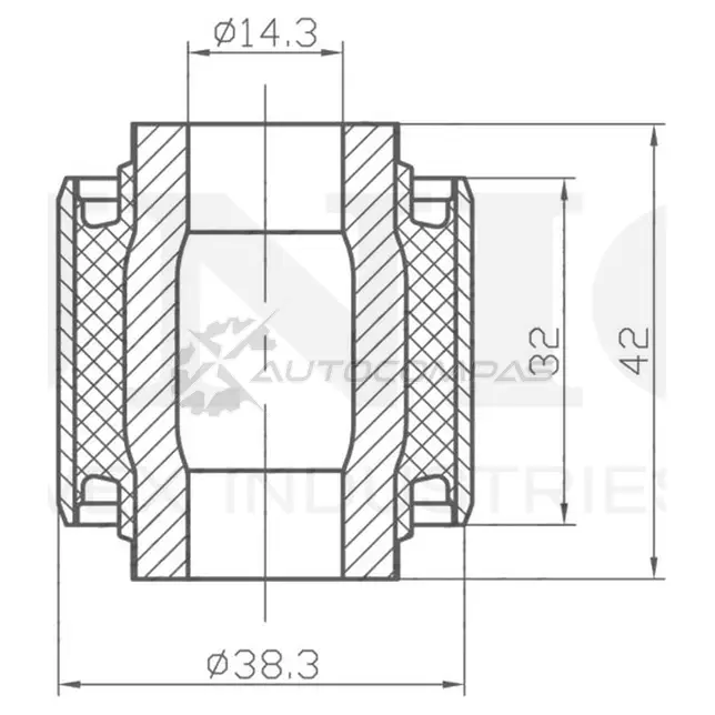 Сайлентблок внутренний задней поперечной тяги UNIO QVCTX J8 1441317774 RMP-20397