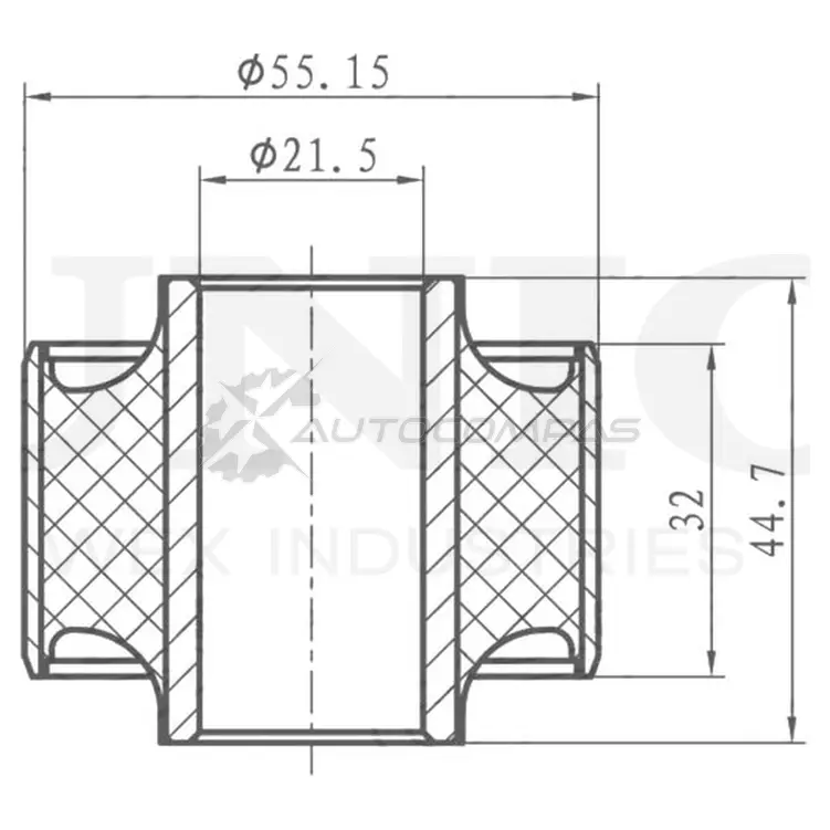 Сайлентблок внутренний задней продольной тяги UNIO RMP-20299 82ACFF U 1441317777