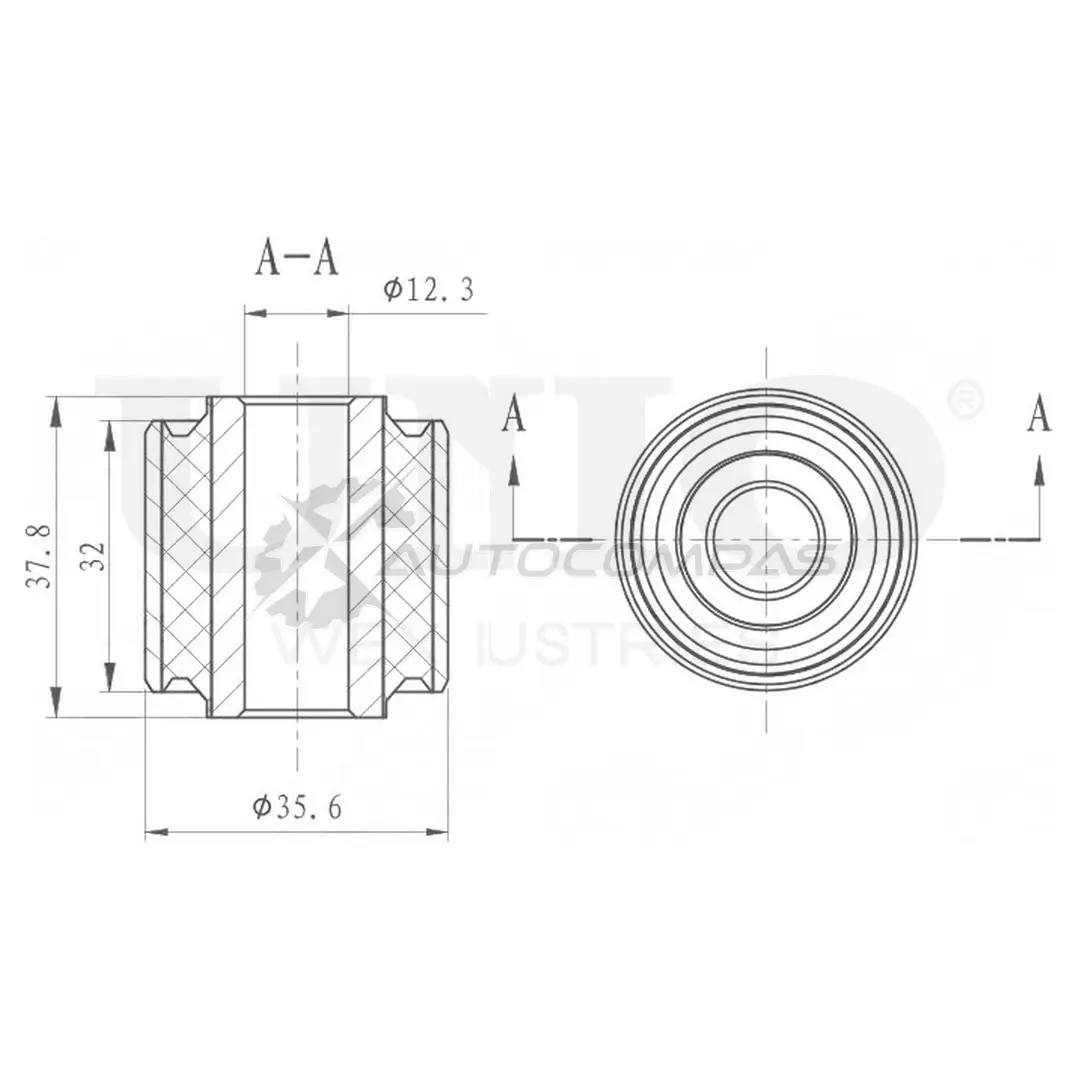 Сайлентблок заднего амортизатора UNIO 9 H0XO 1441317809 RMP-20404