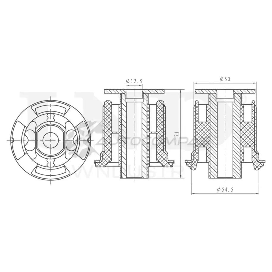 Сайлентблок заднего верхнего рычага UNIO RMP-20481 HE5LF Z 1441317815
