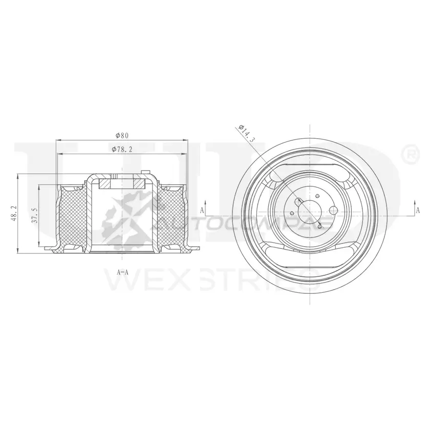 Сайлентблок заднего дифференциала UNIO RMP-20216 D GVC4K 1441317821