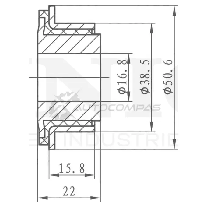 Сайлентблок заднего продольного рычага UNIO 1441317862 RMP-20456 C XV47N5