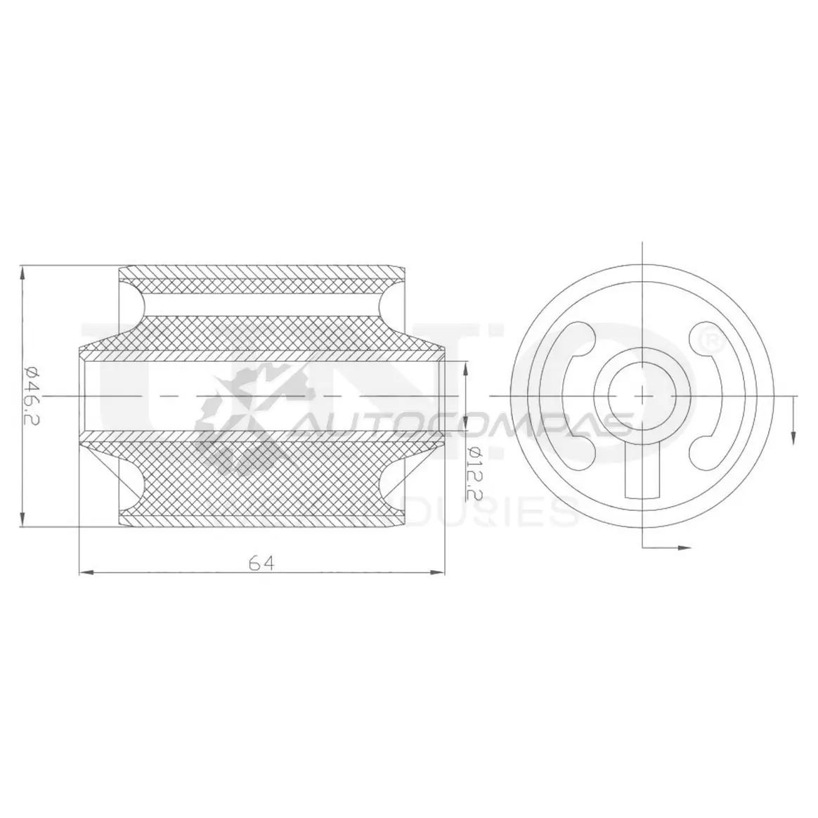 Сайлентблок заднего рычага UNIO 1441317865 1RQA G RMP-20123