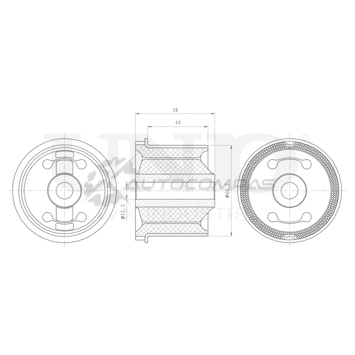 Сайлентблок задней балки UNIO 1441317894 RMP-20297 OU V3A