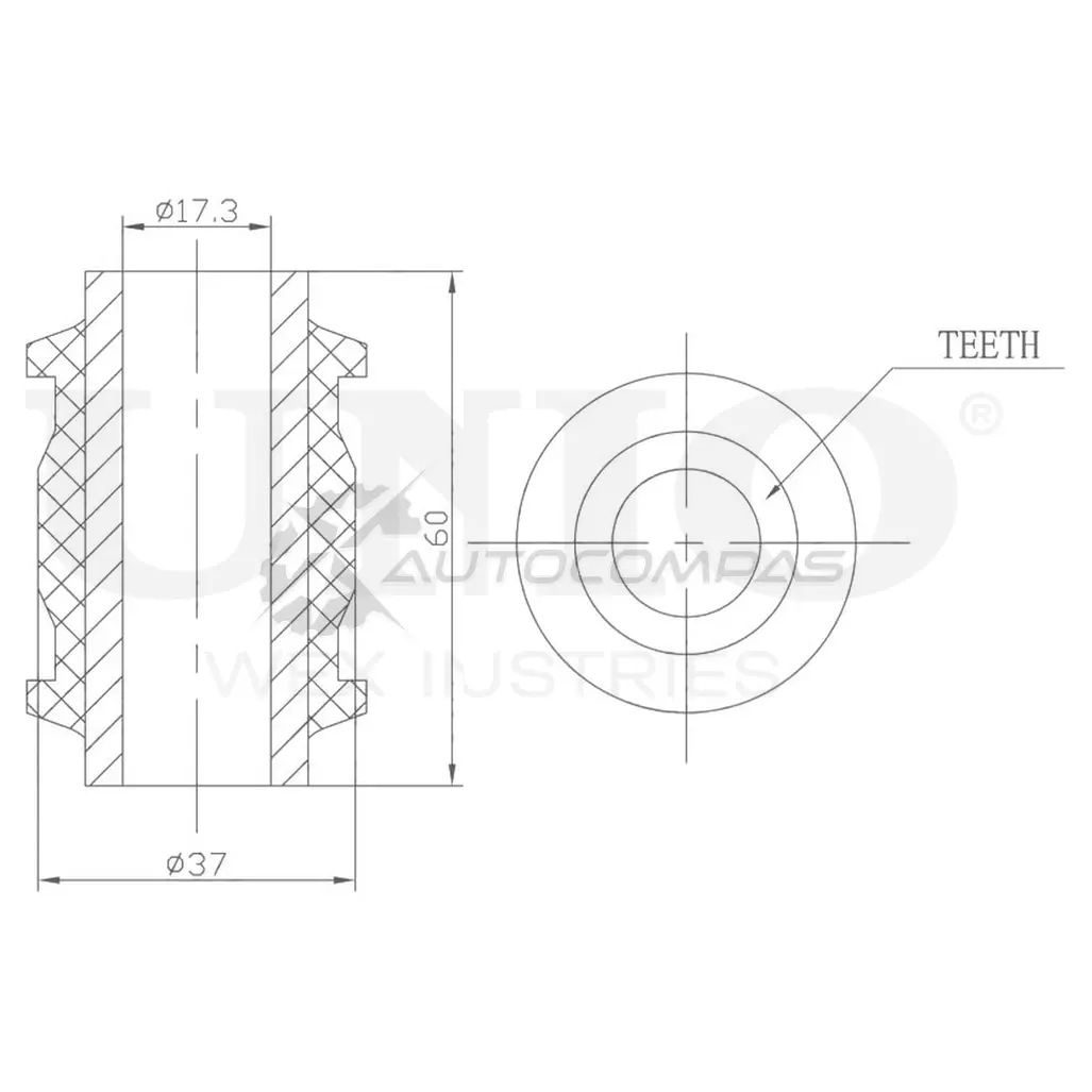 Сайлентблок задней поперечной тяги UNIO RMP-20569 5C6 QET4 1441317927