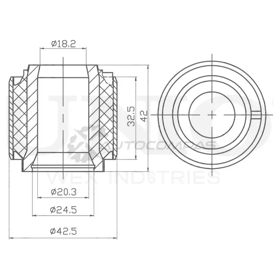 Сайлентблок задней продольной тяги UNIO 1441317943 RMP-20367 JWK 9T
