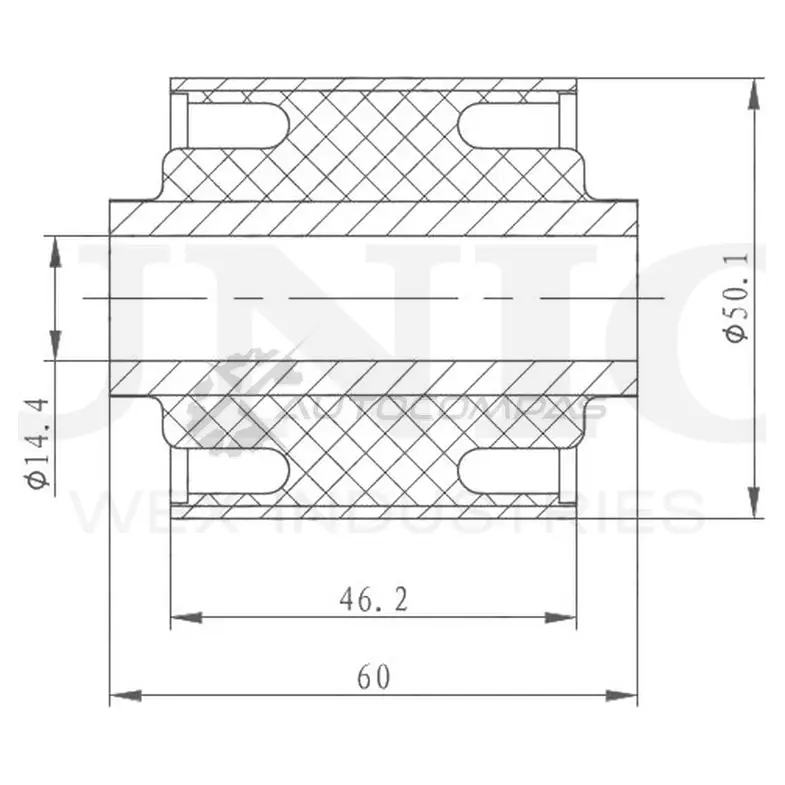 Сайлентблок задней продольной тяги UNIO 7YK N0 RMP-20263 1441317948