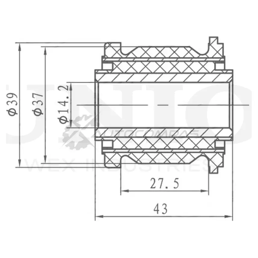 Сайлентблок задней цапфы UNIO RMP-20424 U UD86 1441317964