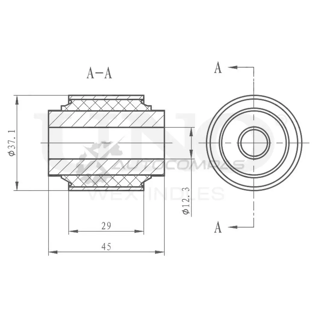 Сайлентблок задней цапфы UNIO M8C5 CC RMP-20368 1441317979