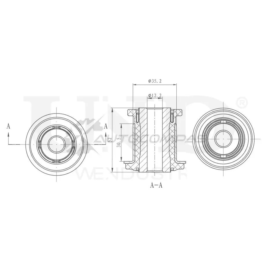 Сайлентблок задний заднего верхнего рычага UNIO OVS54K 9 RMP-20118 1441317985