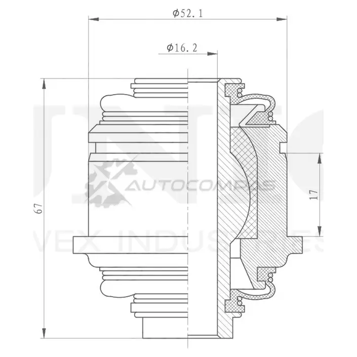 Сайлентблок задний заднего нижнего рычага UNIO 1441317990 RMP-20080 X6 OCC