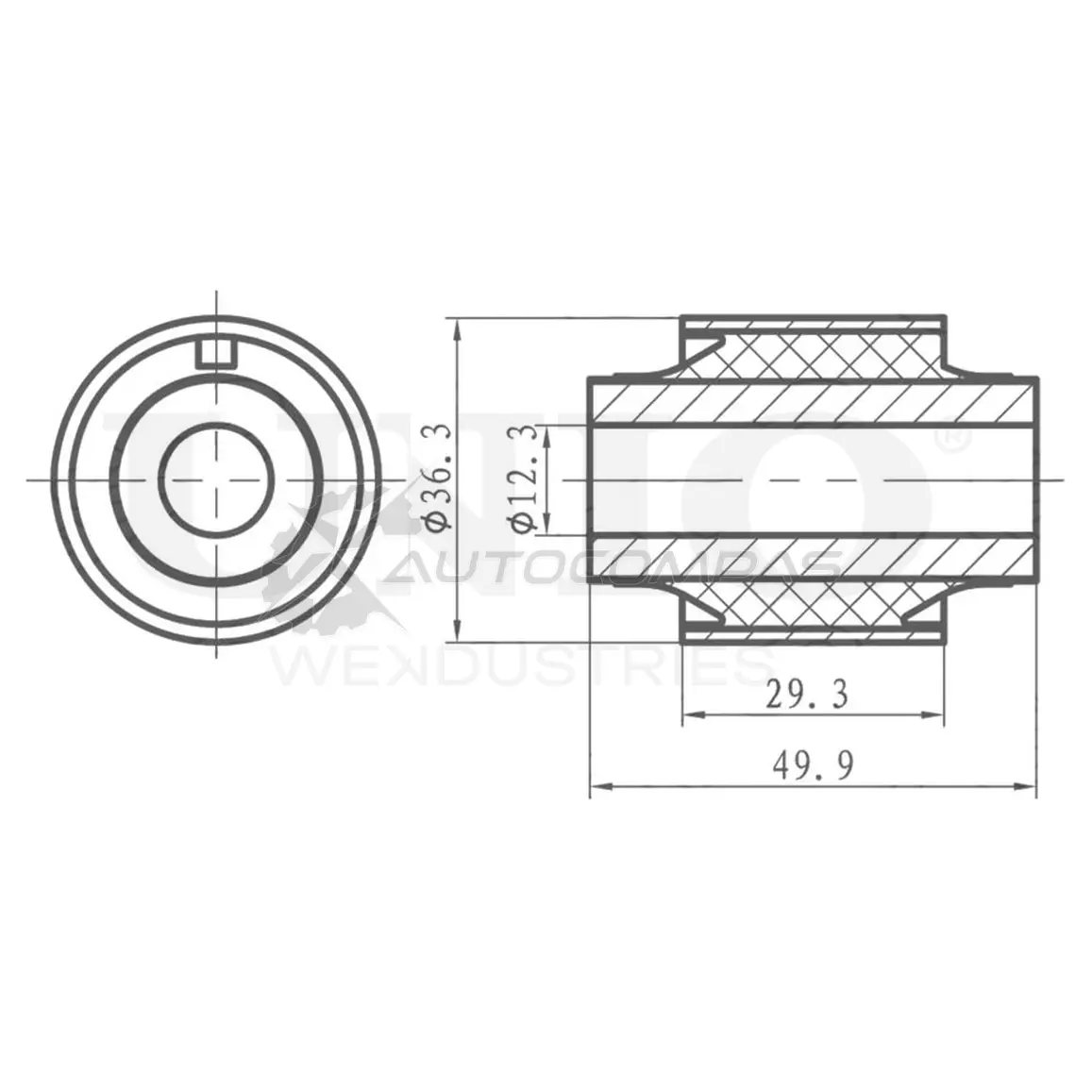 Сайлентблок задний задней цапфы UNIO RMP-20612 796C S8Q 1441318005