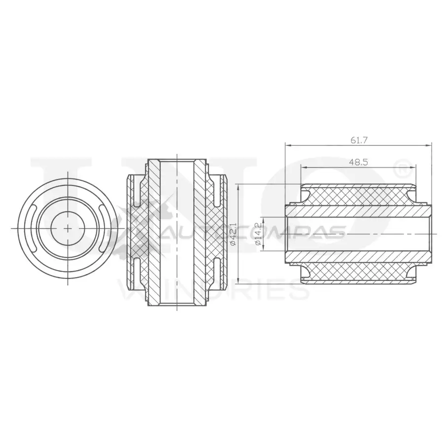 Сайлентблок задний задней цапфы UNIO O98RC BX RMP-20320 1441318006