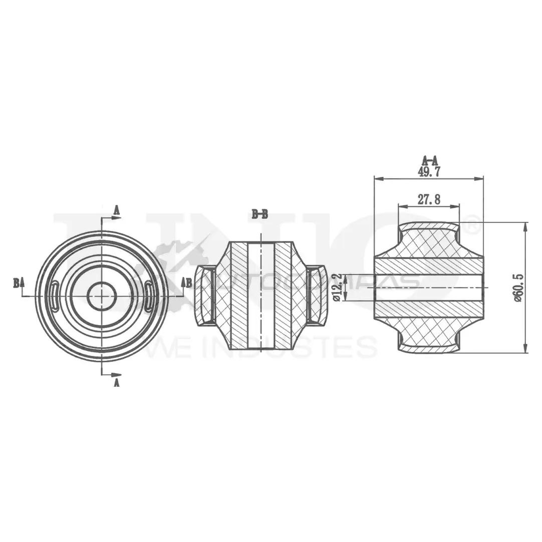 Сайлентблок задний переднего нижнего рычага UNIO RMP-20124 HZL G7 1441318028