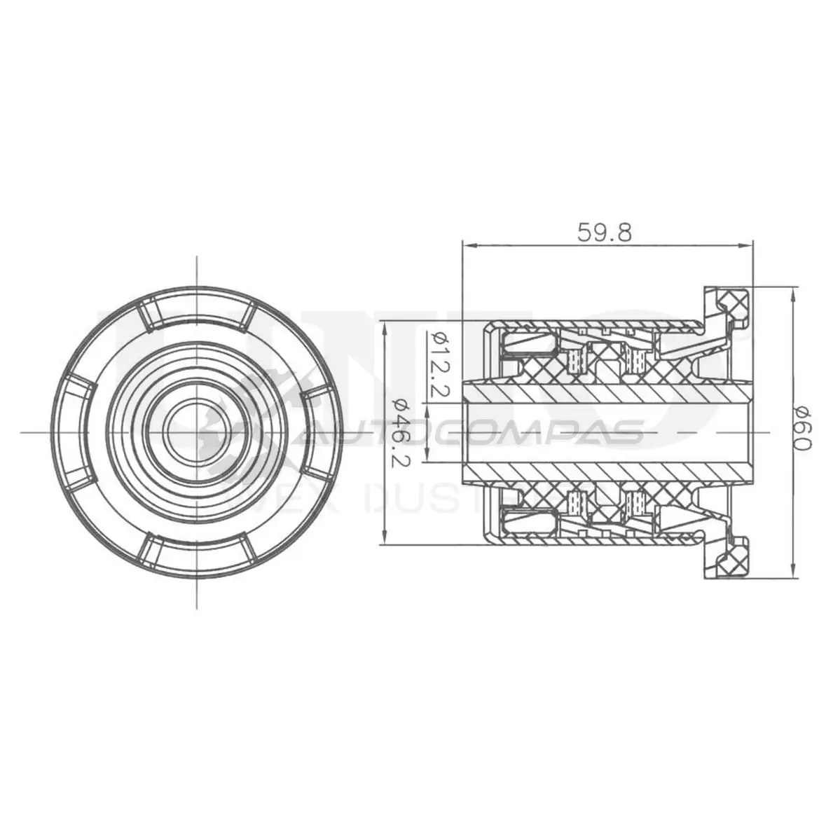 Сайлентблок задний переднего нижнего рычага UNIO IV W2WRU 1441318087 RMP-20055